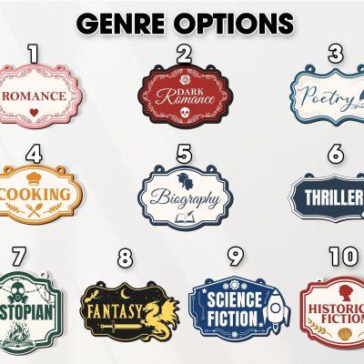 Personalized Book Genre Shelf Dividers, Library Signs for Book Lovers, Book Tavern Sign for Bookshelf Decor,Bookish Decor Library Room Decor Personalized Book Genre Shelf Dividers, Library Signs for Book Lovers, Book Tavern Sign for Bookshelf Decor,Bookish Decor Library Room Decor