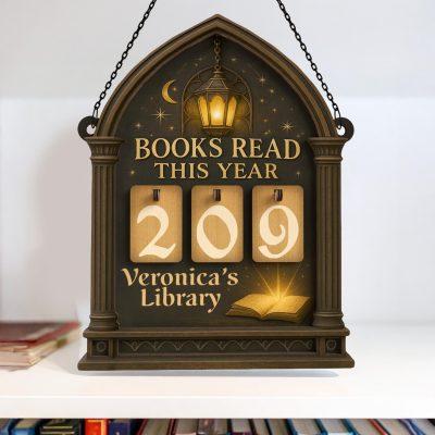 Custom Books Read Tracker,Books Read This Year Counter,Bookshelf Library Decor,Gift for Reader,Book Lover,Bookish Gift,Book End,Book Club