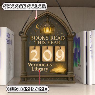 Custom Books Read Tracker,Books Read This Year Counter,Bookshelf Library Decor,Gift for Reader,Book Lover,Bookish Gift,Book End,Book Club