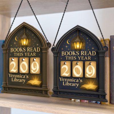 Custom Books Read Tracker,Books Read This Year Counter,Bookshelf Library Decor,Gift for Reader,Book Lover,Bookish Gift,Book End,Book Club