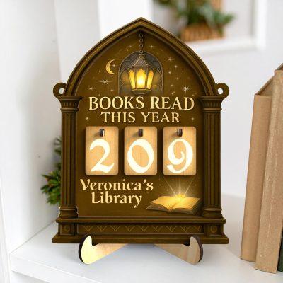 Custom Books Read Tracker,Books Read This Year Counter,Bookshelf Library Decor,Gift for Reader,Book Lover,Bookish Gift,Book End,Book Club