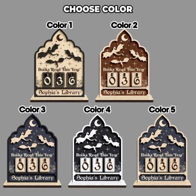 Personalized Book Read This Years,Night Court Books Tracker,Book Read Tracker, Bookish Decor Gift, Book Lovers Gift,Custom Bookshelf Counter