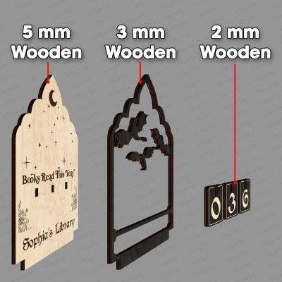 Personalized Book Read This Years,Night Court Books Tracker,Book Read Tracker, Bookish Decor Gift, Book Lovers Gift,Custom Bookshelf Counter