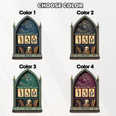 Personalized Book Lover Gift, Book Read This Years, Gothic Books Tracker, Bookish Decor Gift, Book Lovers Gift,Books Read This Year Counter