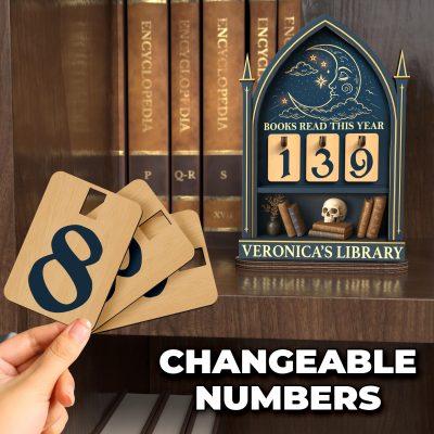 Personalized Book Lover Gift, Book Read This Years, Gothic Books Tracker, Bookish Decor Gift, Book Lovers Gift,Books Read This Year Counter