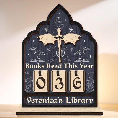 Personalized Book Read This Years, Night Court Books Tracker, Book Read Tracker, Custom Bookshelf Counter,Bookish Decor,Fantasy Book Counter