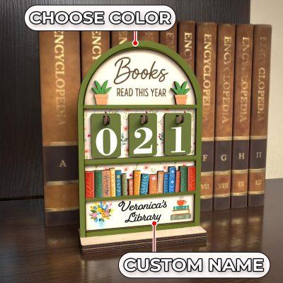 Custom Vintage Book Tracker,Books Read Tracker,Books Read This Year Counter,Book Lover,Library Reading Tracker,Bookshelf Decor,Reader Gift