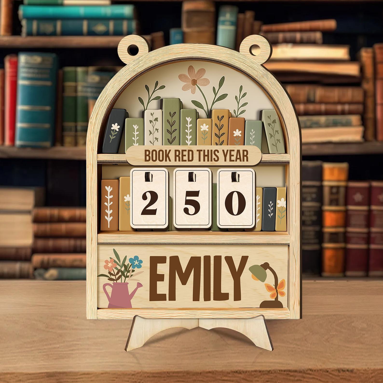 Personalized Book Holder, Books Read This Year Counter, TBR, Gift for Readers, Book Lover Gift, Bookshelf Decor, Gift For Book Club Member 3 Personalized Book Holder, Books Read This Year Counter, TBR, Gift for Readers, Book Lover Gift, Bookshelf Decor, Gift For Book Club Member 3