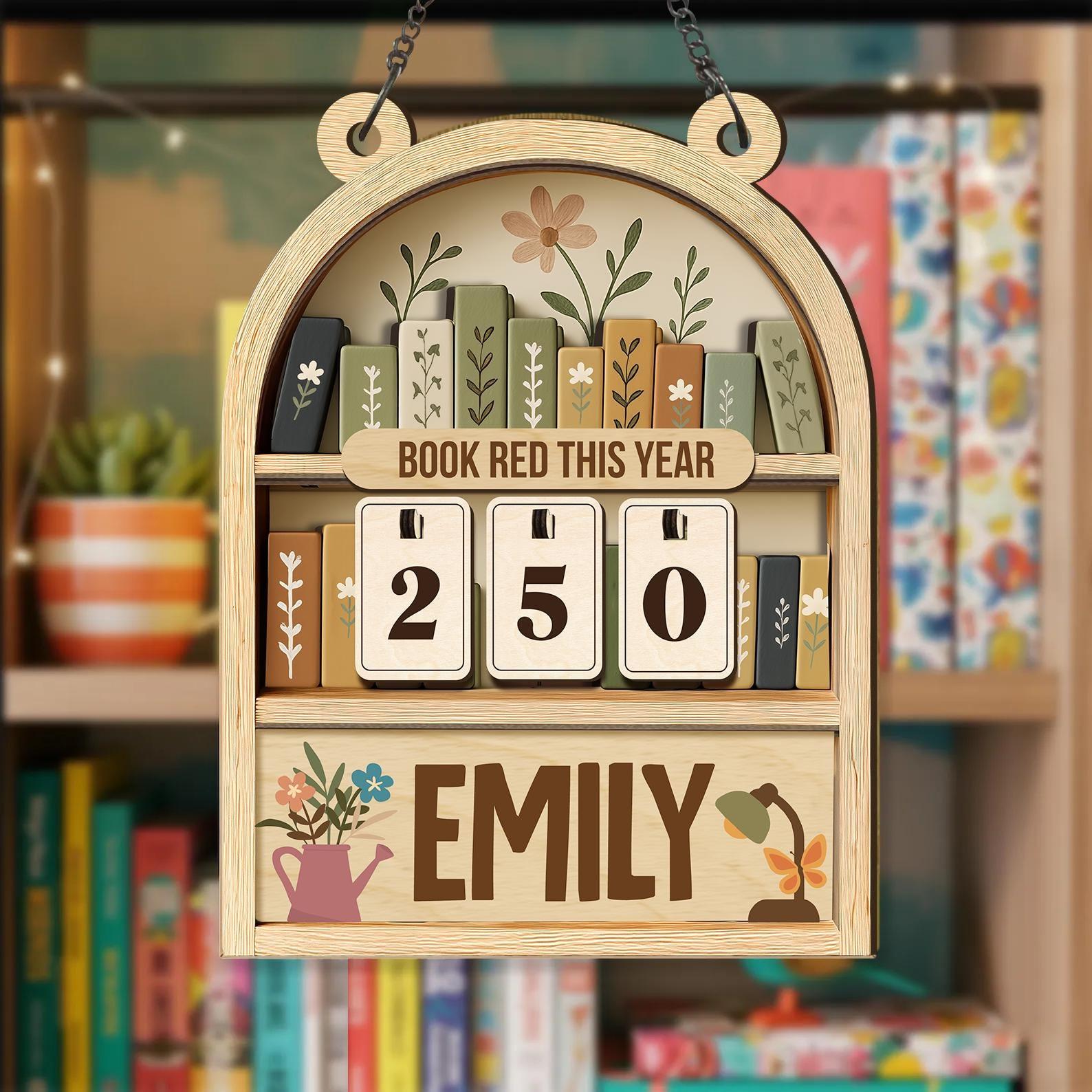 Personalized Book Holder, Books Read This Year Counter, TBR, Gift for Readers, Book Lover Gift, Bookshelf Decor, Gift For Book Club Member 3 Personalized Book Holder, Books Read This Year Counter, TBR, Gift for Readers, Book Lover Gift, Bookshelf Decor, Gift For Book Club Member 3