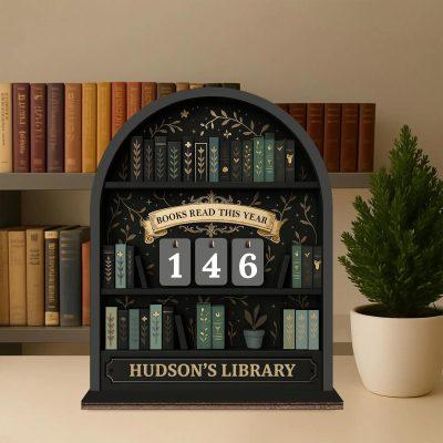 Personalized Vintage Books Read Tracker - Books Read This Year, Vintage Book Lovers Gift, Library Decor
