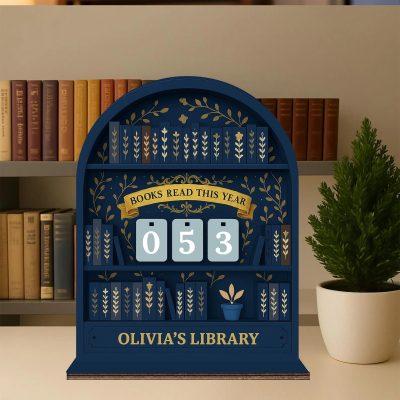 Personalized Vintage Books Read Tracker - Books Read This Year, Vintage Book Lovers Gift, Library Decor