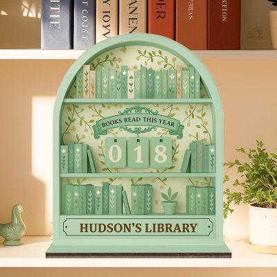 Personalized Vintage Books Read Tracker - Books Read This Year, Vintage Book Lovers Gift, Library Decor