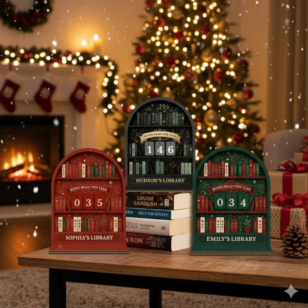 Personalized Christmas Books Read Tracker - Books Read This Year, Vintage Book Lovers Gift, Reader Christmas Gift, Book Exchange Gift Personalized Christmas Books Read Tracker - Books Read This Year, Vintage Book Lovers Gift, Reader Christmas Gift, Book Exchange Gift
