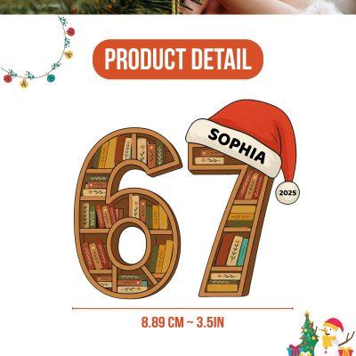 Personalized Book Club Christmas Wood Ornament, Six Seven Book Christmas Ornament, Christmas Books Ornaments, 6 7 Gift for Librarian, Reader Personalized Book Club Christmas Wood Ornament, Six Seven Book Christmas Ornament, Christmas Books Ornaments, 6 7 Gift for Librarian, Reader