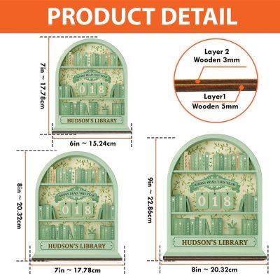 Personalized Dragon Book Tracker Sign - Books Read This Year, Vintage Book Lovers Gift, Library Decor
