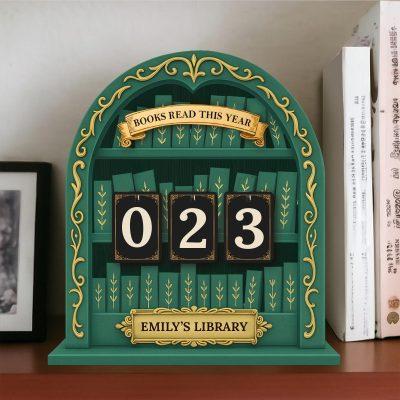 Personalized Vintage Books Read Tracker - Books Read This Year, Vintage Book Lovers Gift, Library Decor B34