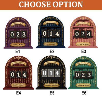 Personalized Vintage Books Read Tracker - Books Read This Year, Vintage Book Lovers Gift, Library Decor B34