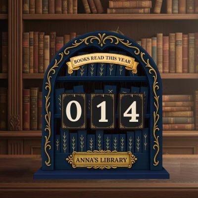 Personalized Vintage Books Read Tracker - Books Read This Year, Vintage Book Lovers Gift, Library Decor B34