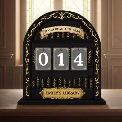 Personalized Vintage Books Read Tracker - Books Read This Year, Vintage Book Lovers Gift, Library Decor B34