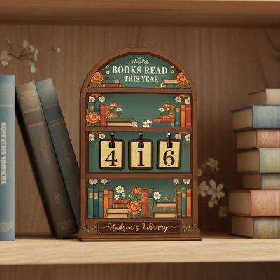 Personalized Vintage Books Read Tracker - Books Read This Year, Vintage Book Lovers Gift, Library Decor, Exchange Gift
