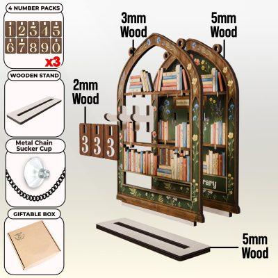 Personalized Book Tracker Shelf, Books Read This Year Tracker, Wooden Reading Tracker Board, Custom Library Sign, Gift for Book Lovers
