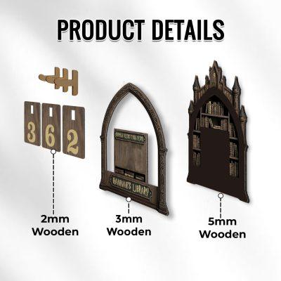 Personalized Gothic Castle Books Read Tracker, Fantasy Reading Tracker, Reading Lover Gift, Book Lovers Reading Goal Decor, Bookish Gift