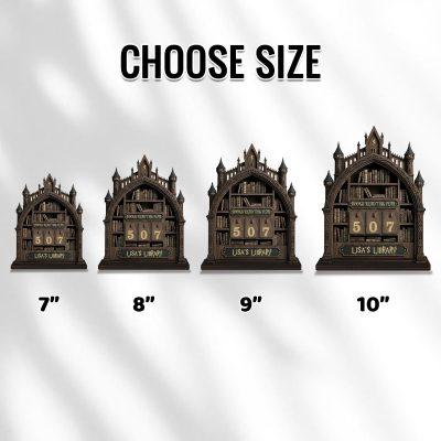 Personalized Gothic Castle Books Read Tracker, Fantasy Reading Tracker, Reading Lover Gift, Book Lovers Reading Goal Decor, Bookish Gift