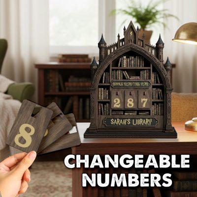 Personalized Gothic Castle Books Read Tracker, Fantasy Reading Tracker, Reading Lover Gift, Book Lovers Reading Goal Decor, Bookish Gift