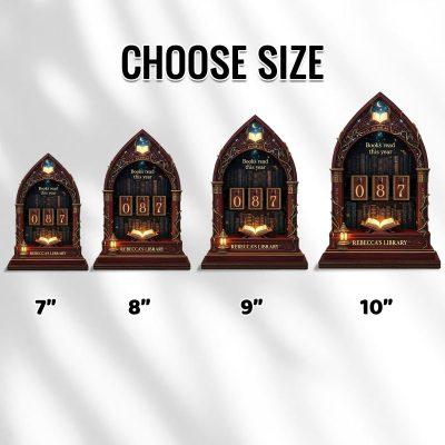 Personalized Fantasy Gothic Book Tracker Sign, Book Lover Gif, Reader Gift, Reading Challenge, Dark Academia Bookshelf Decor, Bookish Gift